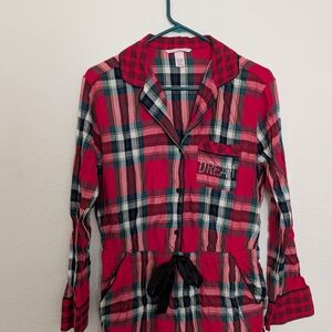 Victoria's Secret Red Plaid Pajama Top